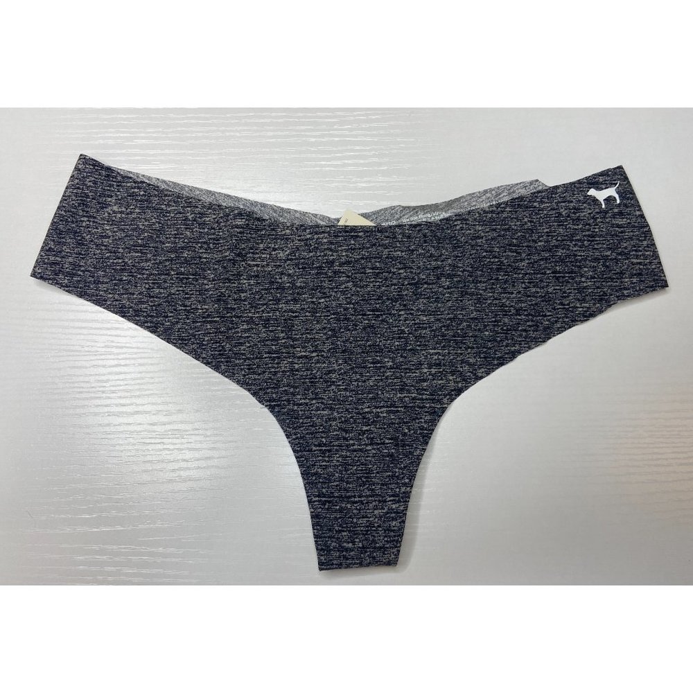 NWT VS PINK Heather Gray Low-Rise Thong Medium